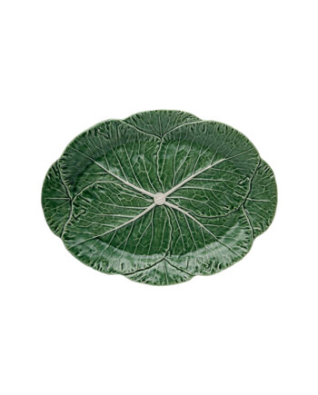Plat oval large choux bordallo pinheiro vert 43 cm