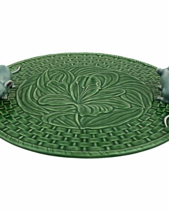 bordallo Pinheiro cheese tray green with mouse