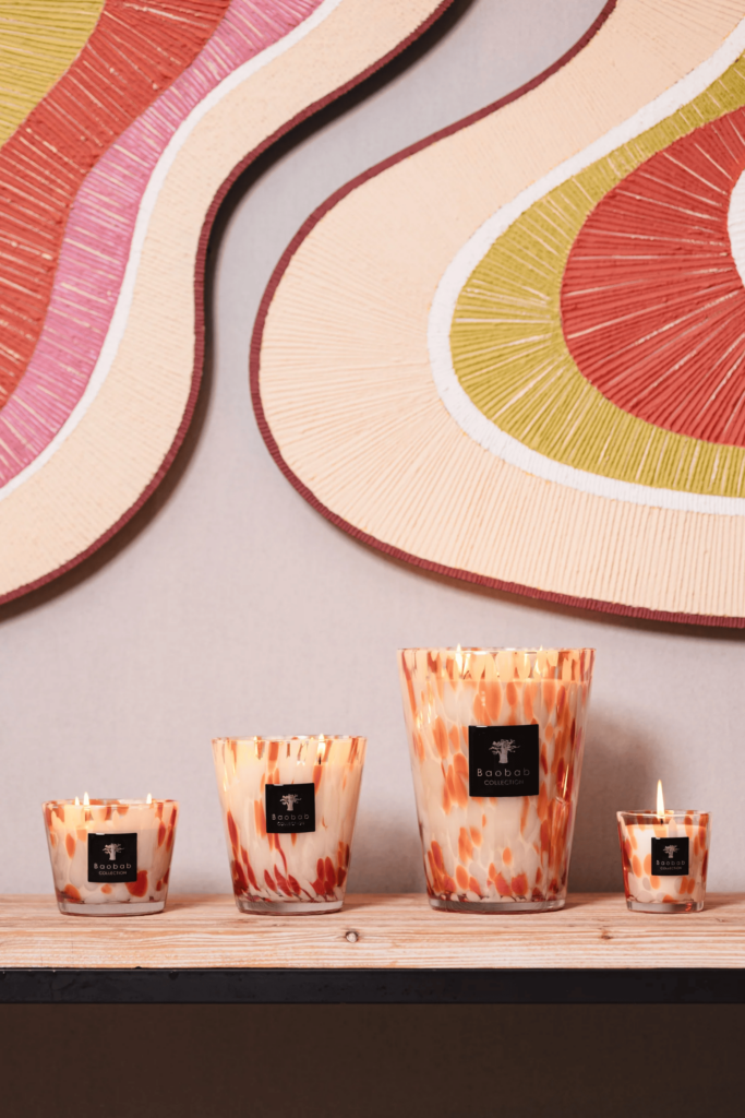 bougie baobab collection coral pearls
